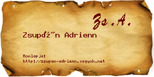 Zsupán Adrienn névjegykártya